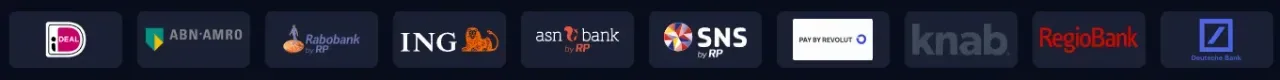 iDEAL en crypto betaalmethoden logo's