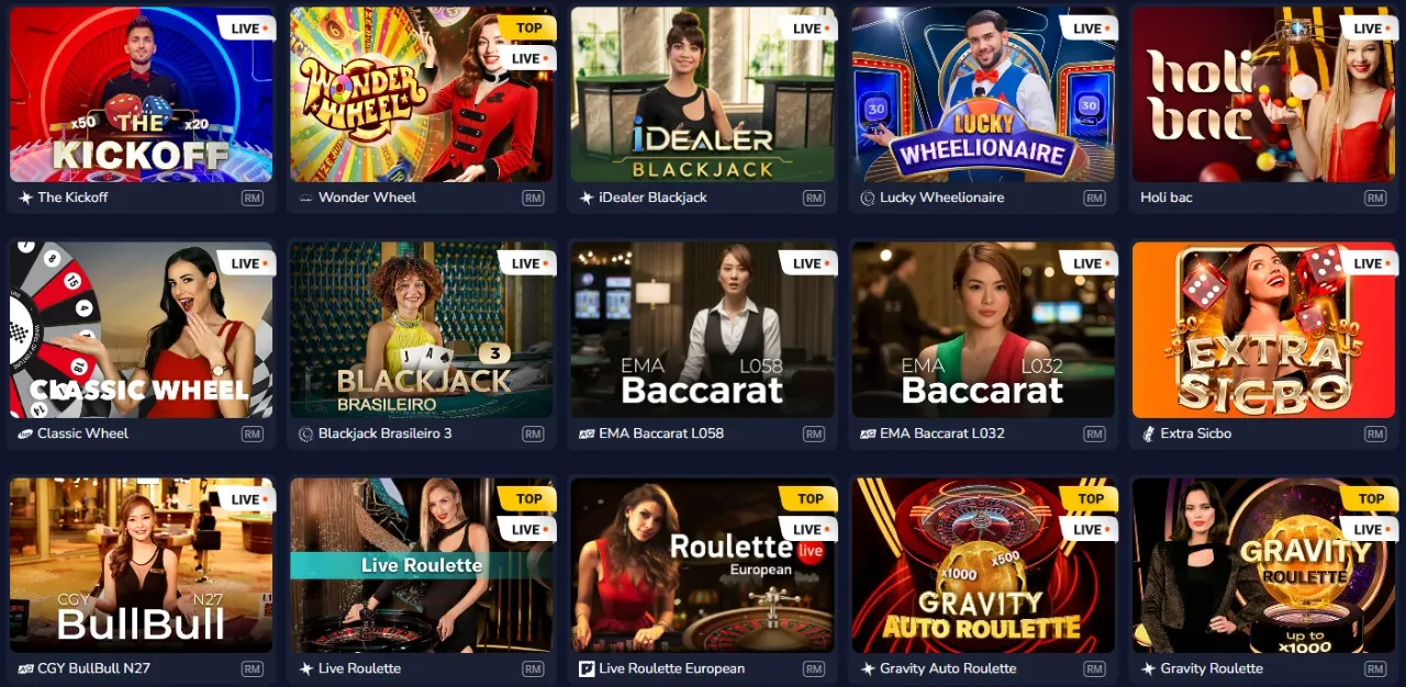 Live casino tafel met echte dealer