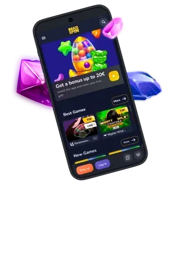 Mobiele versie van MaxiSpin op smartphone